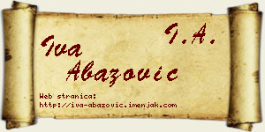 Iva Abazović vizit kartica